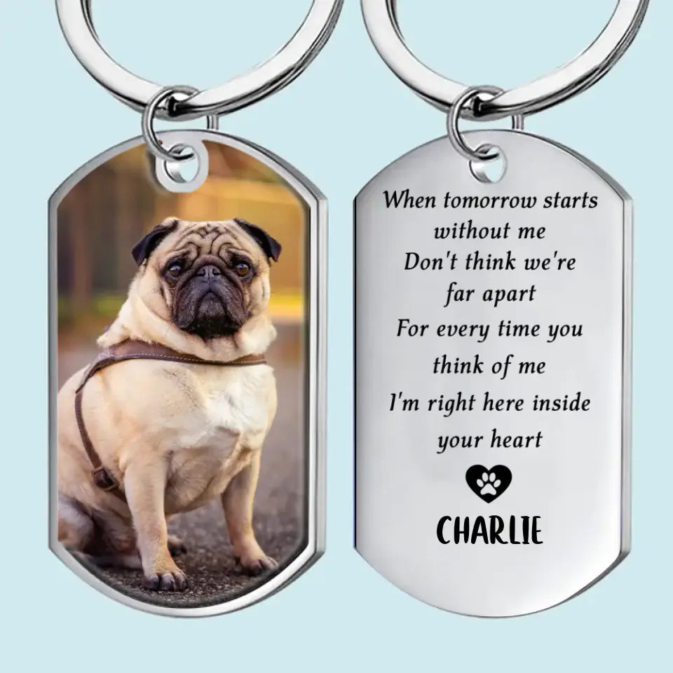Porte-clés pour chien, cadeaux commémoratifs pour la perte d'un chien - Porte-clés personnalisés - Nouveauté, cadeaux commémoratifs pour animaux de compagnie, porte-clés pour chat AMZ