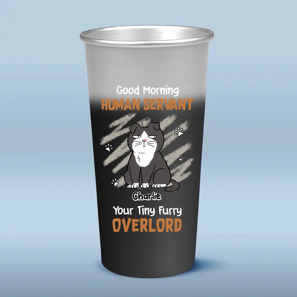 Merci pour vos collations quotidiennes - Gobelet personnalisé en aluminium à changement de couleur pour chat - Cadeau pour les propriétaires et les amoureux des animaux