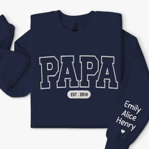 Mon père a eu une profonde influence sur moi - Sweat-shirt brodé personnalisé en famille - Fête des pères, cadeau pour papa, grand-père