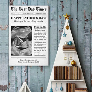 Photo personnalisée « Les meilleurs moments de papa » - Affiche verticale personnalisée pour la famille - Cadeau pour la fête des pères