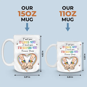 Soyez l'arc-en-ciel dans le nuage de quelqu'un d'autre - Tasse personnalisée à effet gonflé 3D pour couple - Cadeau pour mari et femme, anniversaire, LGBTQ+