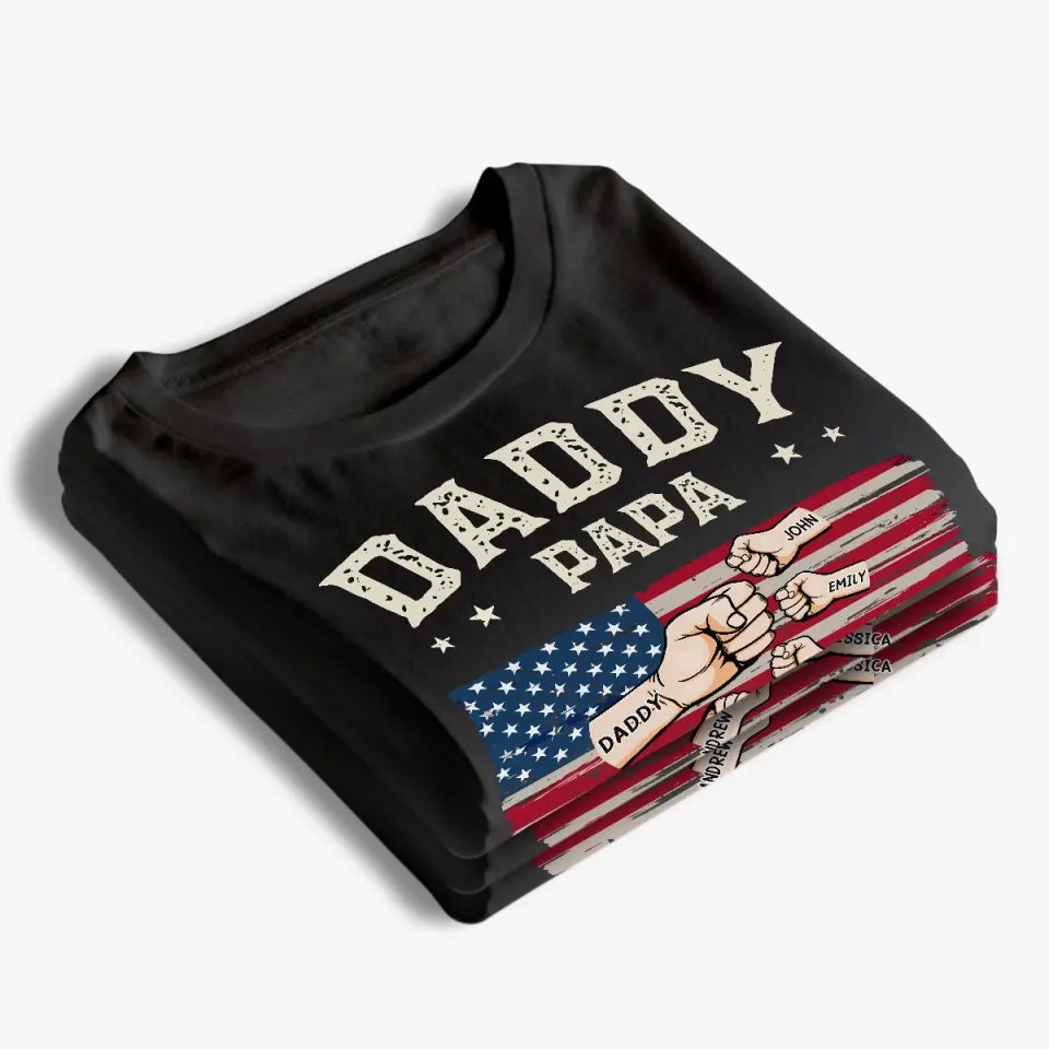 Papa, le super-héros original - T-shirt unisexe personnalisé pour la famille, sweat à capuche, sweat-shirt - 4 juillet, cadeau pour papa, grand-père