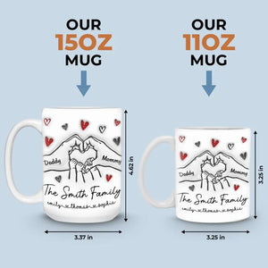 Ensemble, nous formons une belle famille - Mug personnalisé avec effet gonflé en 3D - Cadeau pour les membres de la famille