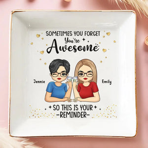 Les bons amis sont comme des étoiles - Plat à bijoux personnalisé Bestie - Cadeau pour meilleures amies, meilleures amies, sœurs