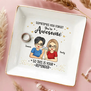 Les bons amis sont comme des étoiles - Plat à bijoux personnalisé Bestie - Cadeau pour meilleures amies, meilleures amies, sœurs