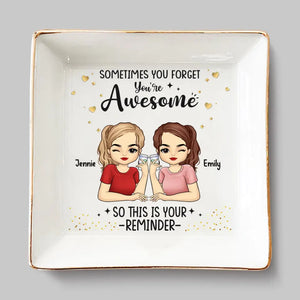 Les bons amis sont comme des étoiles - Plat à bijoux personnalisé Bestie - Cadeau pour meilleures amies, meilleures amies, sœurs