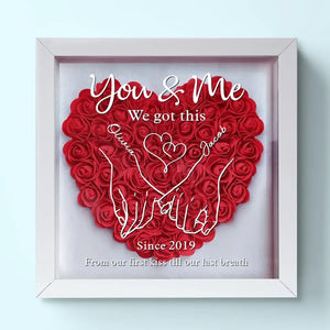 Jamais au-dessus de toi, jamais en dessous. Toujours à tes côtés ! Boîte à fleurs personnalisée pour couple - Cadeau pour mari et femme, anniversaire de mariage