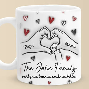 Ensemble, nous formons une belle famille - Mug personnalisé avec effet gonflé en 3D - Cadeau pour les membres de la famille