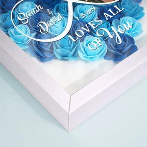 Photo personnalisée : Aimer, c'est brûler, c'est être en feu - Boîte à fleurs personnalisée pour couple - Cadeau pour mari et femme, anniversaire