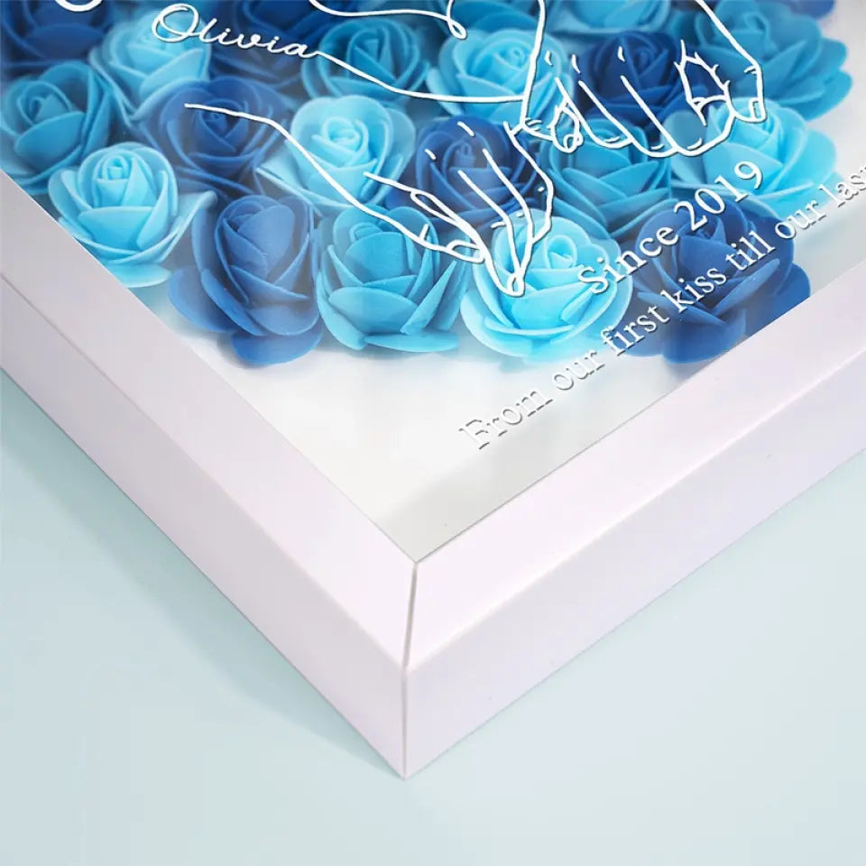 Jamais au-dessus de toi, jamais en dessous. Toujours à tes côtés ! Boîte à fleurs personnalisée pour couple - Cadeau pour mari et femme, anniversaire de mariage