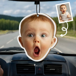 Photo personnalisée « Conduisez en toute sécurité, je t'aime » – Désodorisant de voiture personnalisé pour la famille – Cadeau pour les membres de la famille