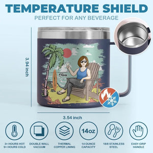 Ce n'est plus mon problème - Gobelet personnalisé en acier inoxydable de 14 oz avec poignée - Cadeau d'appréciation et de départ à la retraite pour collègues, amis de travail, collègues