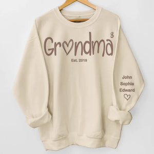 Maman signifie tout - Sweat-shirt brodé personnalisé pour la famille - Fête des Mères, cadeau pour maman, grand-mère