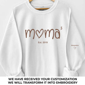 Maman signifie tout - Sweat-shirt brodé personnalisé pour la famille - Fête des Mères, cadeau pour maman, grand-mère