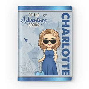Vivez sans excuses, voyagez sans regrets ! Étui de passeport personnalisé, porte-passeport, cadeau de vacances, cadeau pour les amoureux du voyage d'aventure.