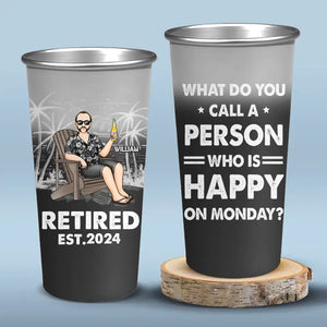 Good Mood With Beer And Retirement - Personalized Custom Aluminum Changing Color Cup - Appreciation, Retirement Gift For Coworkers, Work Friends, Colleagues
