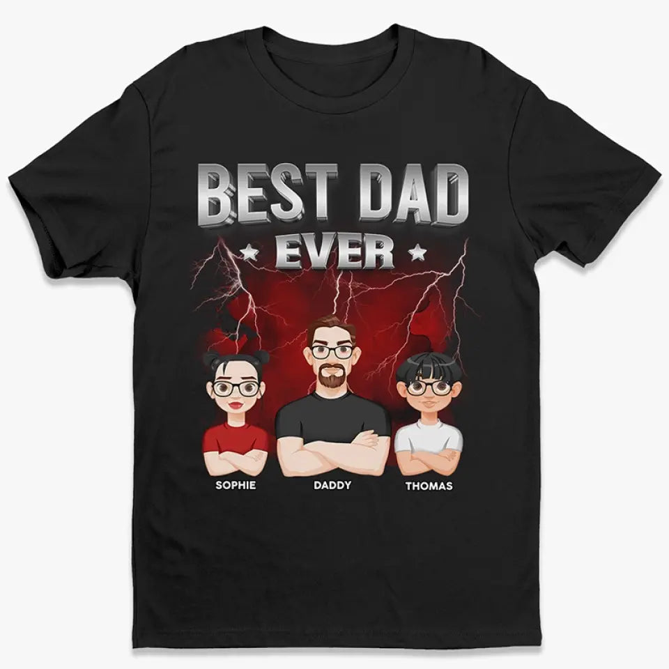 Fier père de plusieurs enfants - T-shirt unisexe personnalisé, sweat à capuche, sweat-shirt - Fête des pères, cadeau pour papa, grand-père