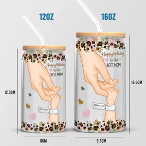 Tu me fais des câlins si doucement - Tasse en verre personnalisée pour la famille, tasse à café glacé - Cadeau pour la fête des mères, baby shower, première maman