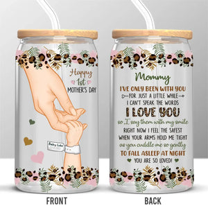 Tu me fais des câlins si doucement - Tasse en verre personnalisée pour la famille, tasse à café glacé - Cadeau pour la fête des mères, baby shower, première maman