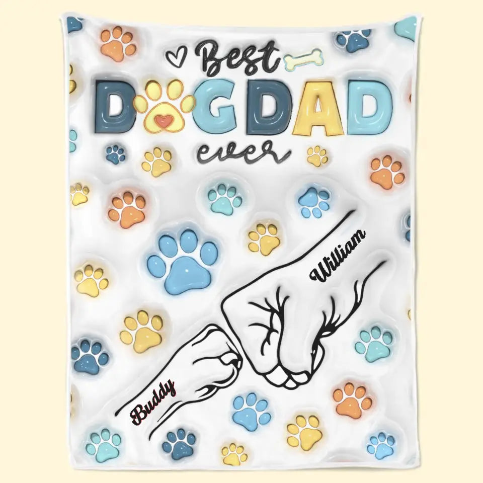 Couverture personnalisée pour chien avec effet gonflable 3D - Cadeau pour la fête des pères, pour les propriétaires d'animaux et les amoureux des animaux