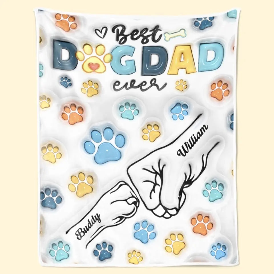 Couverture personnalisée pour chien avec effet gonflable 3D - Cadeau pour la fête des pères, pour les propriétaires d'animaux et les amoureux des animaux