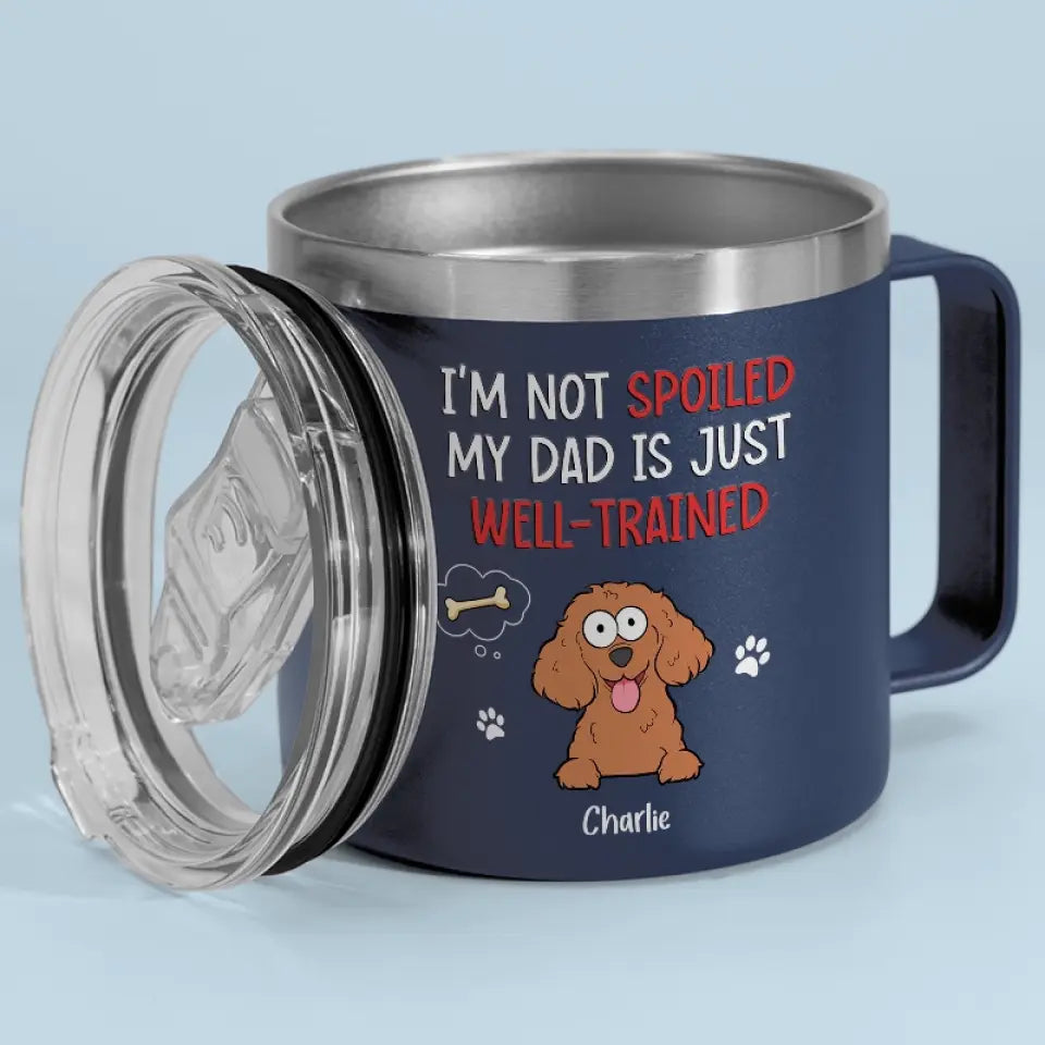 Les animaux de compagnie sont notre famille préférée - Gobelet personnalisé en acier inoxydable de 14 oz avec poignée pour chien et chat - Cadeau pour les propriétaires et les amoureux des animaux