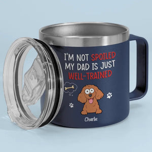 Les animaux de compagnie sont notre famille préférée - Gobelet personnalisé en acier inoxydable de 14 oz avec poignée pour chien et chat - Cadeau pour les propriétaires et les amoureux des animaux