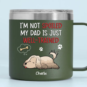 Les chiens sont des paquets d'amour enveloppés de fourrure - Gobelet personnalisé en acier inoxydable de 14 oz avec poignée - Cadeau pour propriétaires et amoureux des animaux