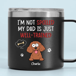 Les animaux de compagnie sont notre famille préférée - Gobelet personnalisé en acier inoxydable de 14 oz avec poignée pour chien et chat - Cadeau pour les propriétaires et les amoureux des animaux