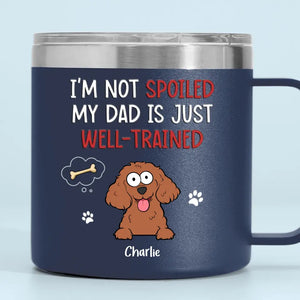 Les animaux de compagnie sont notre famille préférée - Gobelet personnalisé en acier inoxydable de 14 oz avec poignée pour chien et chat - Cadeau pour les propriétaires et les amoureux des animaux