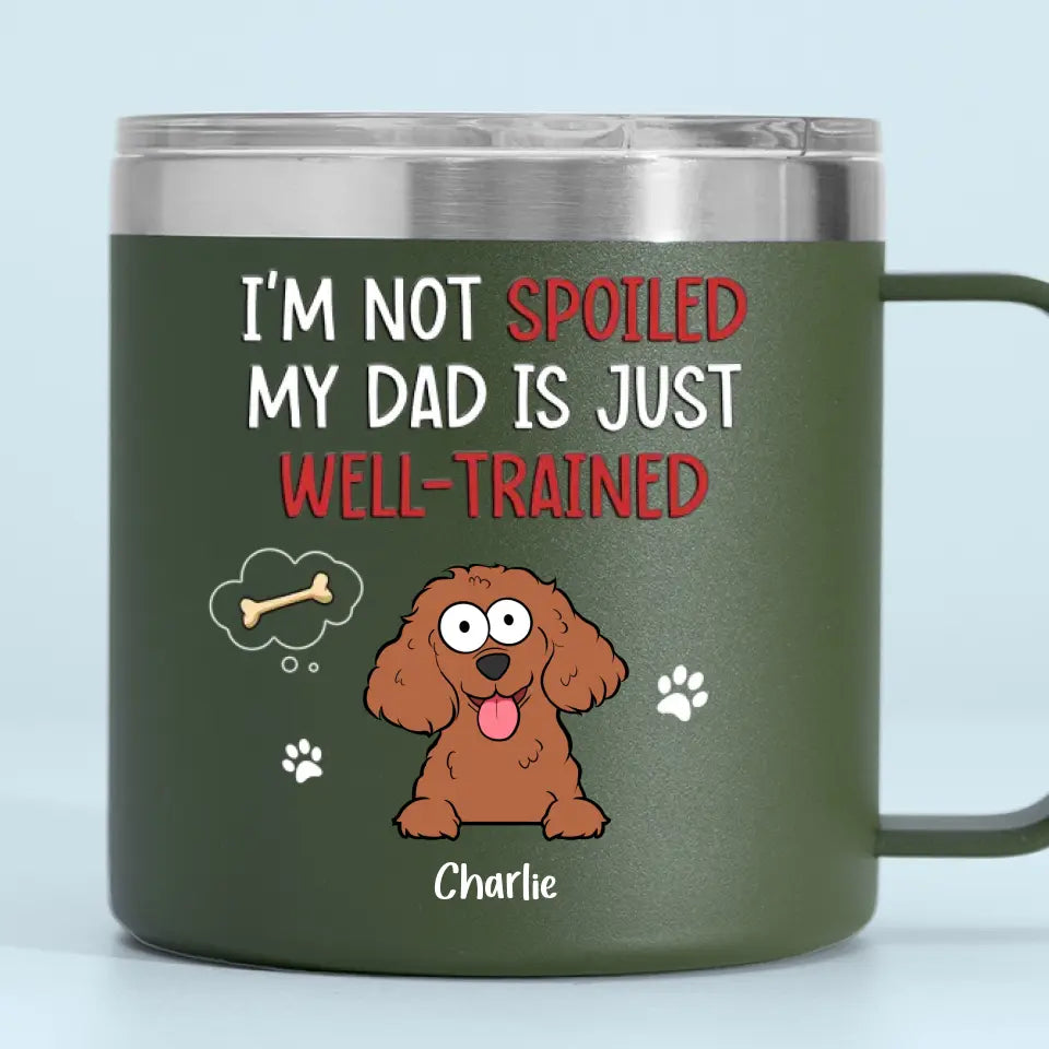 Les animaux de compagnie sont notre famille préférée - Gobelet personnalisé en acier inoxydable de 14 oz avec poignée pour chien et chat - Cadeau pour les propriétaires et les amoureux des animaux