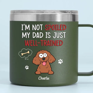 Les animaux de compagnie sont notre famille préférée - Gobelet personnalisé en acier inoxydable de 14 oz avec poignée pour chien et chat - Cadeau pour les propriétaires et les amoureux des animaux