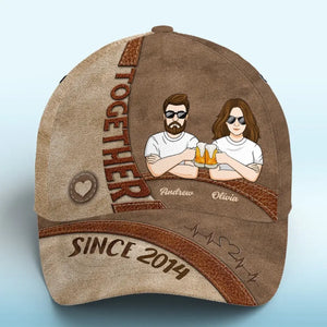 La maison est partout où je suis avec toi - Chapeau personnalisé pour couple, casquette classique à imprimé intégral - Cadeau pour mari et femme, anniversaire