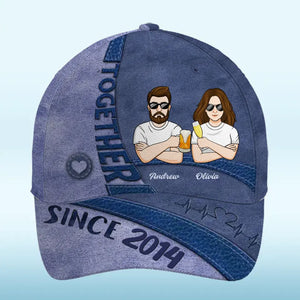 La maison est partout où je suis avec toi - Chapeau personnalisé pour couple, casquette classique à imprimé intégral - Cadeau pour mari et femme, anniversaire