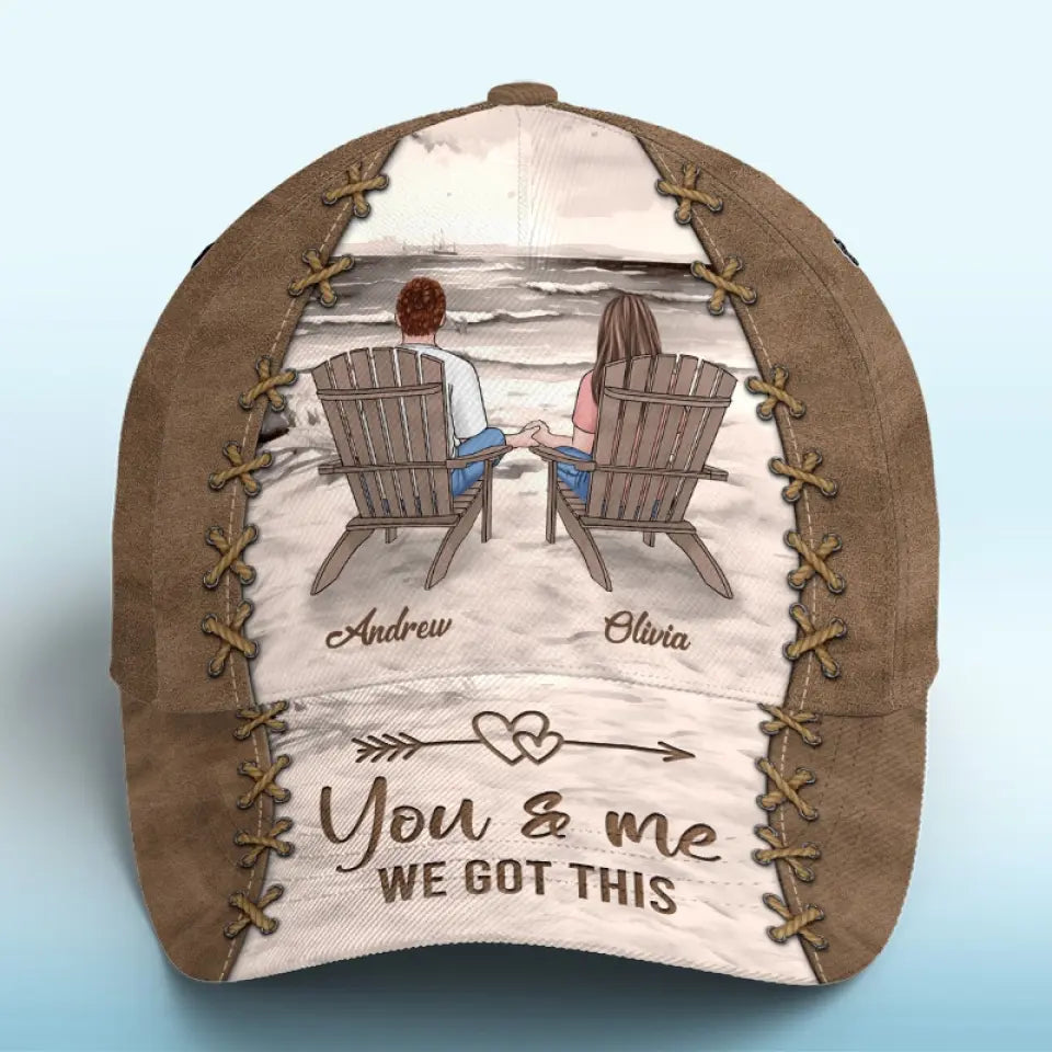 Toi et moi, nous sommes ensemble - Chapeau personnalisé pour couple, casquette classique à imprimé intégral - Cadeau pour mari et femme, anniversaire