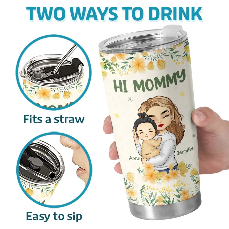 La meilleure maman du monde m'appartient - Gobelet personnalisé pour la famille - Cadeau pour la fête des mères, la baby shower, la première maman