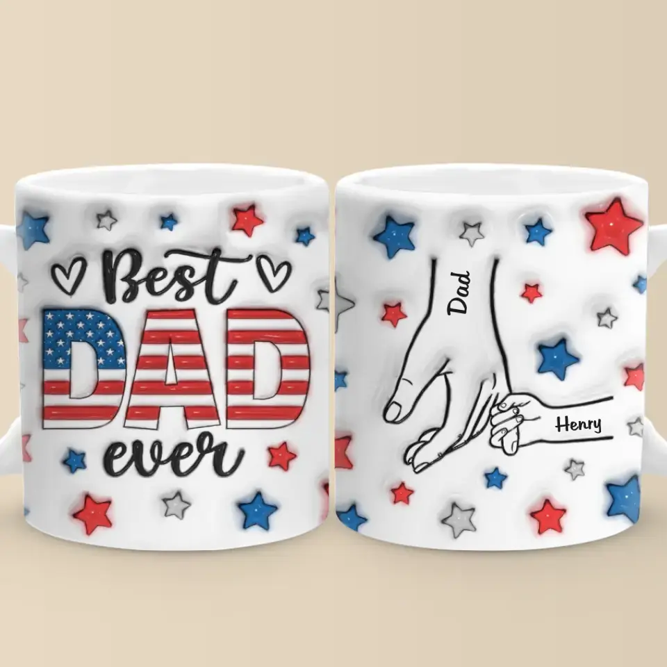 Tu dois mériter l'amour de ton père - Mug personnalisé en 3D avec effet gonflé - Cadeau pour la fête des pères