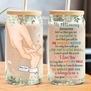 Vous faites mieux que vous ne le pensez - Tasse en verre personnalisée pour la famille, tasse à café glacé - Cadeau pour la fête des mères, baby shower, première maman