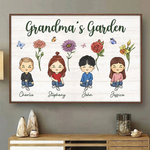 L'amour d'une grand-mère est éternel - Affiche horizontale personnalisée pour la famille - Cadeau pour grand-mère