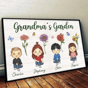 L'amour d'une grand-mère est éternel - Affiche horizontale personnalisée pour la famille - Cadeau pour grand-mère