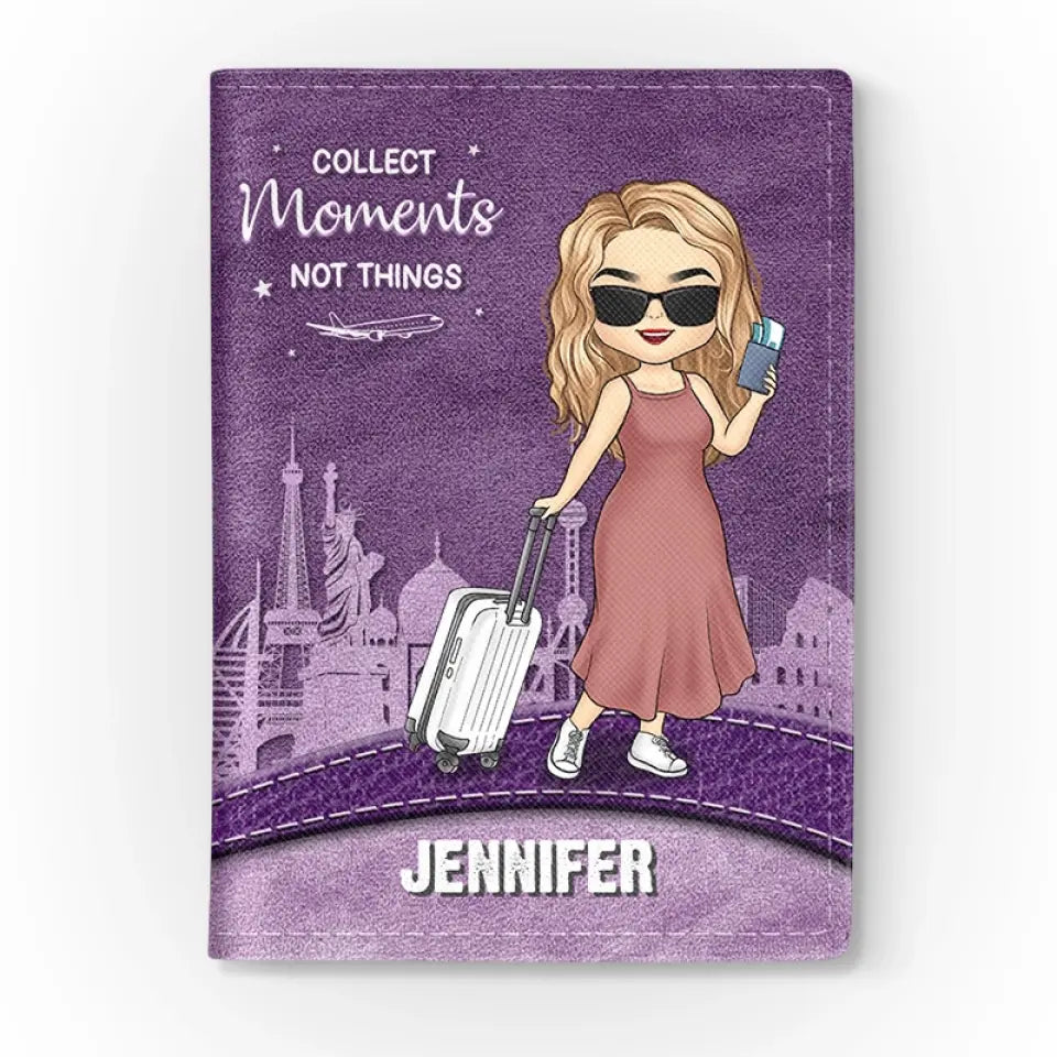 Tout ce que je veux, c'est aimer un passeport - Étui de passeport personnalisé, porte-passeport - Cadeau de vacances, cadeau pour les amateurs de voyages d'aventure
