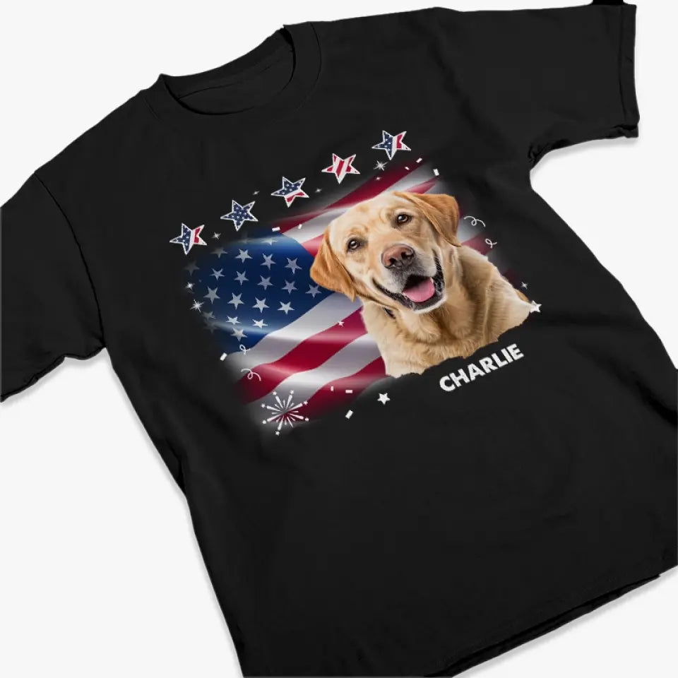 Photo personnalisée : L’amour d’un animal est inconditionnel et éternel - T-shirt unisexe personnalisé pour chien et chat, sweat à capuche, sweat-shirt - Cadeau du 4 juillet pour les propriétaires d’animaux et les amoureux des animaux.