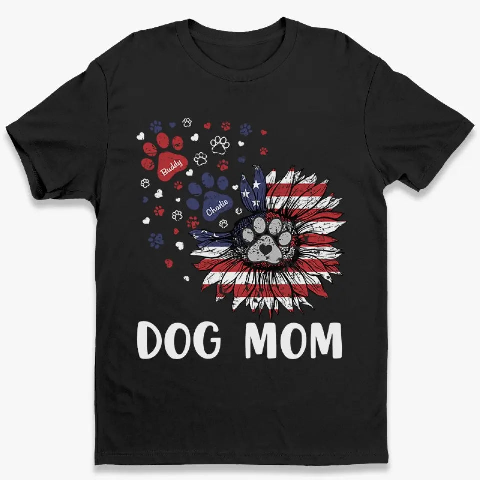 Mon thérapeute a des pattes - T-shirt unisexe personnalisé pour chien et chat, sweat à capuche, sweat-shirt - 4 juillet, cadeau pour les propriétaires d'animaux et les amoureux des animaux