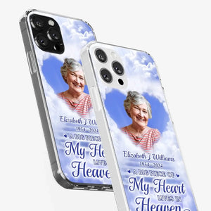 Photo personnalisée « Je suis toujours avec toi » - Étui de téléphone transparent personnalisé commémoratif - Cadeau de condoléances pour les membres de la famille