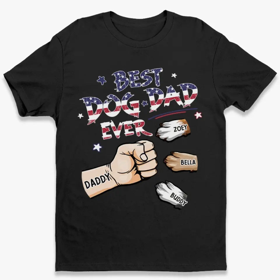La vie est meilleure avec des empreintes de pattes - T-shirt, sweat à capuche et sweat-shirt unisexe personnalisé pour chien et chat - 4 juillet, cadeau pour les propriétaires d'animaux et les amoureux des animaux