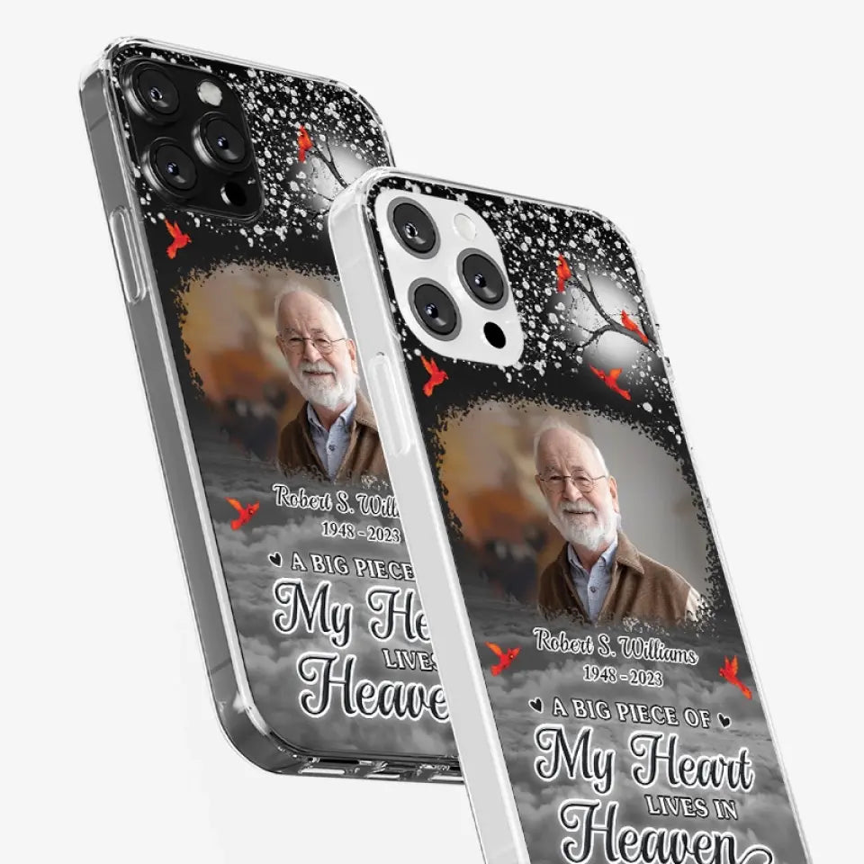 Photo personnalisée Votre amour sera toujours là - Coque de téléphone transparente personnalisée commémorative - Cadeau de condoléances pour les membres de la famille