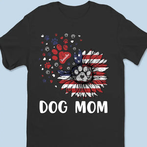 Mon thérapeute a des pattes - T-shirt unisexe personnalisé pour chien et chat, sweat à capuche, sweat-shirt - 4 juillet, cadeau pour les propriétaires d'animaux et les amoureux des animaux