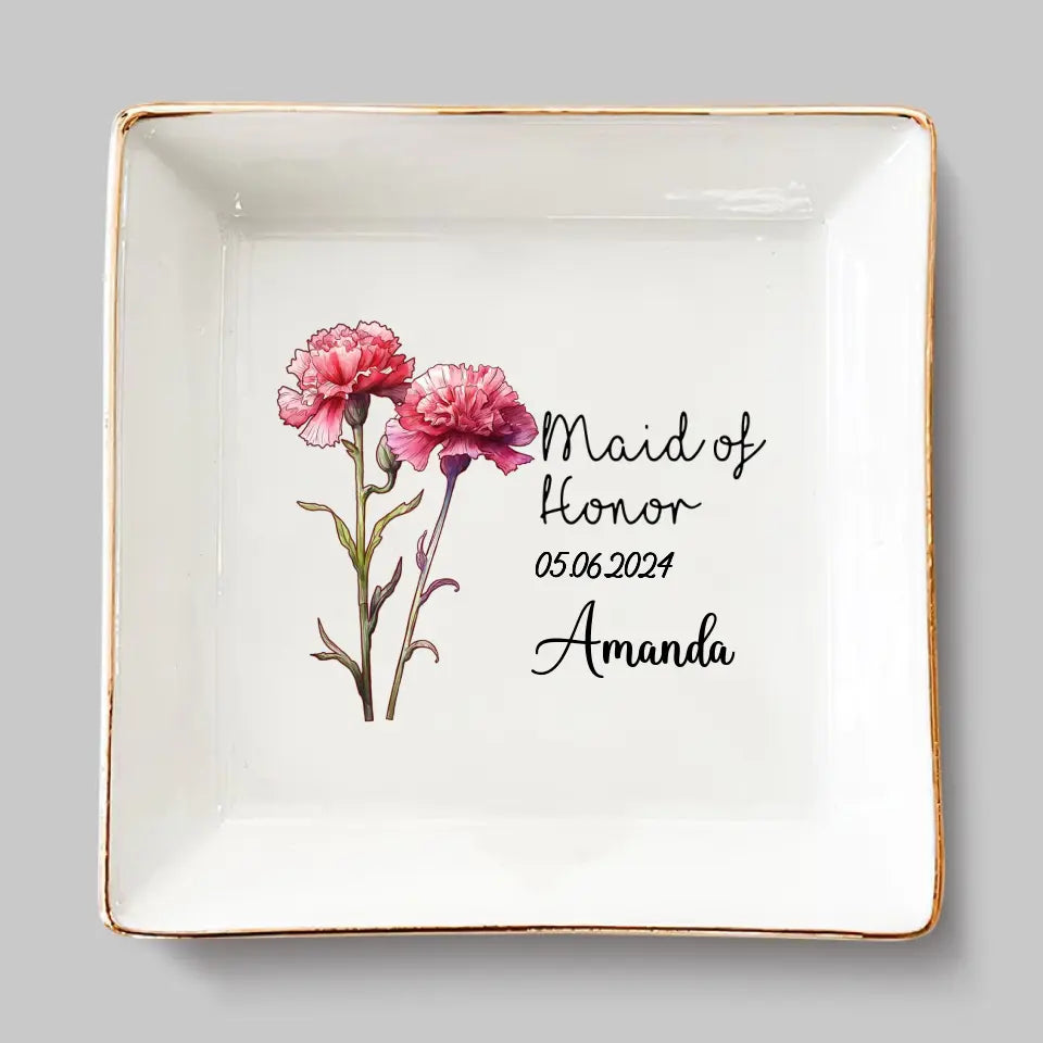 Tu es ma demoiselle d'honneur - Porte-bijoux personnalisé pour meilleure amie - Cadeau de mariage, cadeau de demoiselle d'honneur pour meilleures amies, meilleures amies, sœurs
