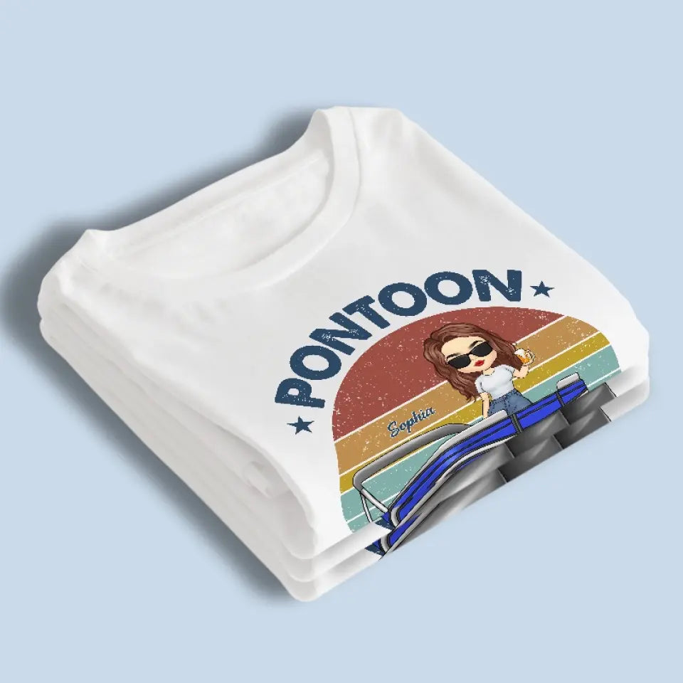 La vie est meilleure sur un ponton - T-shirt, sweat à capuche et sweat-shirt unisexe personnalisé pour toute la famille - Cadeau pour les membres de la famille et les amateurs de ponton