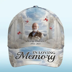Photo personnalisée en souvenir affectueux - Chapeau personnalisé commémoratif, casquette classique imprimée sur toute la surface - Cadeau de condoléances pour les membres de la famille